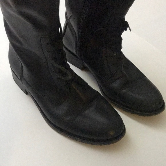 calf length combat boots